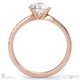 round solitaire stone pave 4-claw setting natural diamond engagement ring rose gold with 9k rose gold metal and round shape diamond