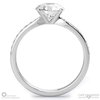 Moissanite Round Solitaire Stone Pave 4-Claw Setting Engagement Ring White Gold