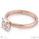 round natural diamond straight 4-claw setting engagement ring rose gold with 18k rose gold metal and round shape diamond