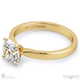 round lab grown diamond straight 4-claw setting engagement ring yellow gold with 18k yellow gold metal and round shape diamond
