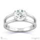 solitaire split band tension set natural diamond engagement ring platinum with platinum metal and round shape diamond