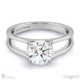 solitaire split band tension set natural diamond engagement ring platinum with platinum metal and round shape diamond