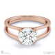 solitaire split band tension set natural diamond engagement ring rose gold with 9k rose gold metal and round shape diamond