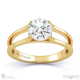 solitaire split band tension set natural diamond engagement ring yellow gold with 18k yellow gold metal and round shape diamond