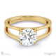 solitaire split band tension set natural diamond engagement ring yellow gold with 18k yellow gold metal and round shape diamond