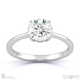 solitaire 4-claw round natural diamond engagement ring platinum with platinum metal and round shape diamond