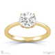 solitaire 4-claw round lab grown diamond engagement ring yellow gold with 9k yellow gold metal and round shape diamond