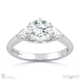 trilogy flower natural diamond and engagement ring platinum with platinum metal and round shape diamond