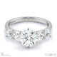 five brilliant natural diamond engagement ring white gold with 9k white gold metal and round shape diamond