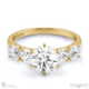 five brilliant natural diamond engagement ring yellow gold with 9k yellow gold metal and round shape diamond