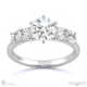 five brilliant lab grown diamond engagement ring platinum with platinum metal and round shape diamond