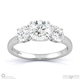 trilogy plain band lab grown diamond engagement ring white gold with 9k white gold metal and round shape diamond