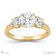 trilogy plain band natural diamond engagement ring yellow gold with 9k yellow gold metal and round shape diamond