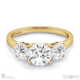 natural diamond trilogy engagement ring yellow gold with 9k yellow gold metal and round shape diamond