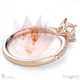 blushing bride pave cushion natural diamond engagement ring rose gold with 18k rose gold metal and cushion shape diamond