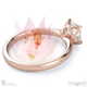 cushion blushing bride natural diamond engagement ring rose gold with 9k rose gold metal and cushion shape diamond
