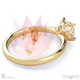 cushion blushing bride natural diamond engagement ring yellow gold with 18k yellow gold metal and cushion shape diamond