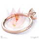 oval blushing bride natural diamond engagement ring rose gold with side stones with 18k rose gold metal and oval shape diamond
