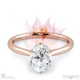 blushing bride oval natural diamond engagement ring rose gold with 9k rose gold metal and oval shape diamond