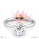 blushing bride oval lab grown diamond engagement ring platinum with platinum metal and oval shape diamond