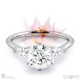 blushing bride trilogy natural diamond engagement ring platinum with platinum metal and round shape diamond