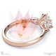 blushing bride trilogy natural diamond engagement ring rose gold with 9k rose gold metal and round shape diamond