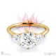 blushing bride trilogy natural diamond engagement ring yellow gold with 9k yellow gold metal and round shape diamond