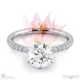 blushing bride pave round natural diamond engagement ring white gold with 9k white gold metal and round shape diamond