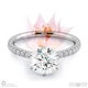 blushing bride pave round natural diamond engagement ring white gold with 9k white gold metal and round shape diamond