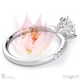 blushing bride pave round natural diamond engagement ring white gold with 9k white gold metal and round shape diamond