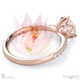 blushing bride pave round lab grown diamond engagement ring rose gold with 9k rose gold metal and round shape diamond