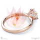 round blushing bride natural diamond engagement ring rose gold with 18k rose gold metal and round shape diamond
