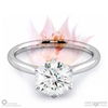 round blushing bride natural diamond engagement ring white gold with 9k white gold metal and round shape diamond
