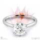 round blushing bride natural diamond engagement ring white gold with 9k white gold metal and round shape diamond