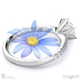 daisy pave natural diamond engagement ring white gold with 18k white gold metal and round shape diamond