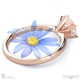 darling daisy solitaire lab grown diamond engagement ring rose gold with 9k rose gold metal and round shape diamond