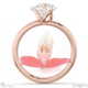 disa orchid floral lab grown diamond engagement ring rose gold with 9k rose gold metal and round shape diamond
