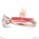 disa orchid floral lab grown diamond engagement ring rose gold with 9k rose gold metal and round shape diamond