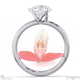 Disa Orchid Floral Natural Diamond Engagement Ring White Gold