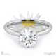 everlasting love lab grown diamond engagement ring platinum with platinum metal and round shape diamond