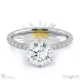 everlasting love pave natural diamond engagement ring white gold with 9k white gold metal and round shape diamond