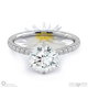 everlasting love pave natural diamond engagement ring white gold with 9k white gold metal and round shape diamond