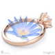 water lily natural diamond engagement ring rose gold with 9k rose gold metal and round shape diamond