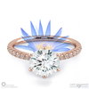 Water Lily Pave Natural Diamond Engagement Ring White Gold