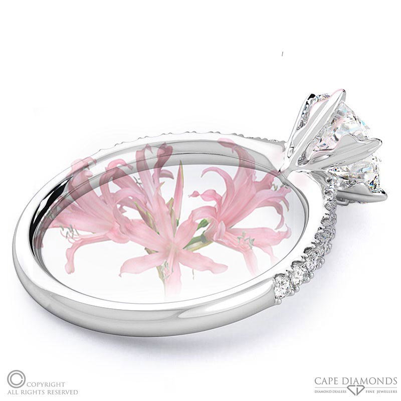 Nerine Pave Lab Grown Diamond Engagement Ring White Gold