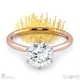 pincushion soltaire natural diamond engagement ring rose gold with 9k rose gold metal and round shape diamond