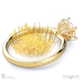 pincushion soltaire lab grown diamond engagement ring yellow gold with 18k yellow gold metal and round shape diamond