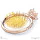 pincushion pave natural diamond engagement ring rose gold with 18k rose gold metal and round shape diamond