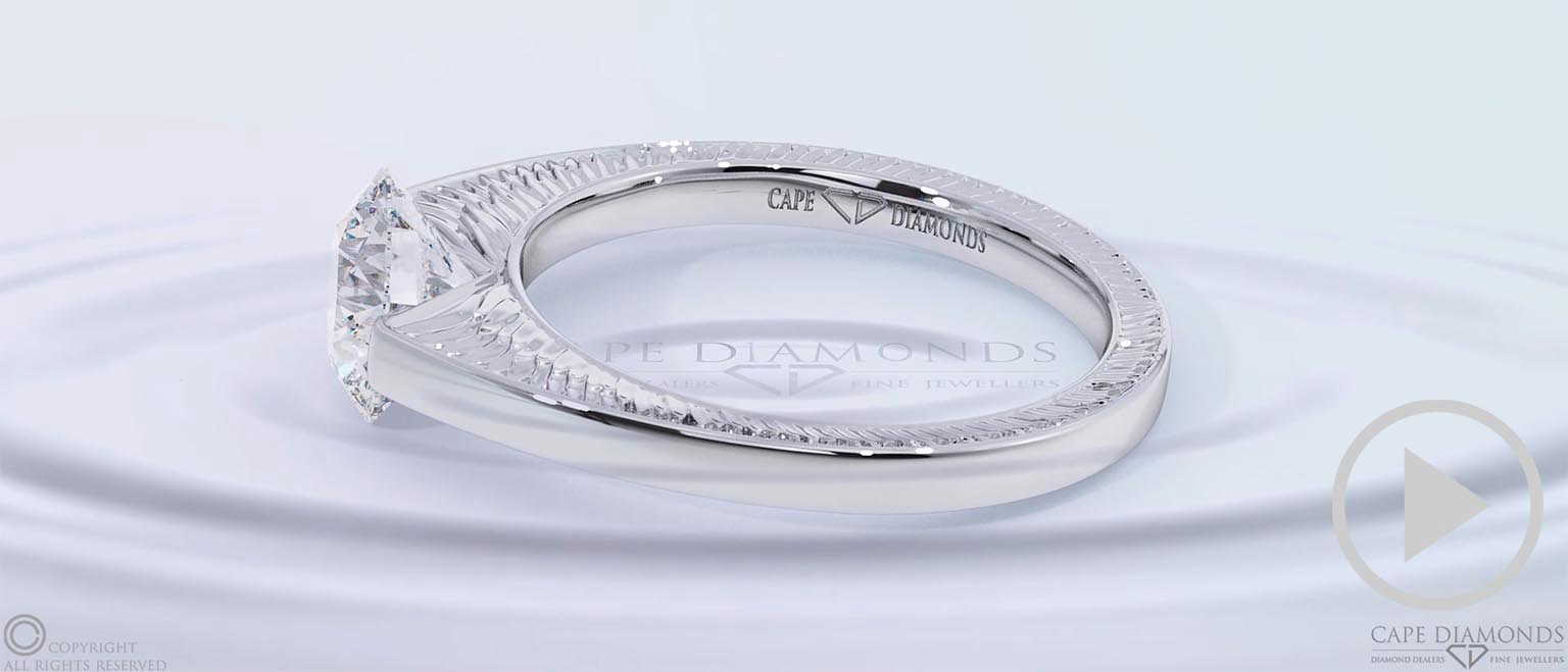 Soul Feathers Lab Grown Diamond Engagement Ring White Gold top video