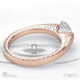 soul feathers natural diamond engagement ring rose gold with 9k rose gold metal and round shape diamond